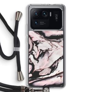 Roze stroom: Xiaomi Mi 11 Ultra Transparant Hoesje met koord