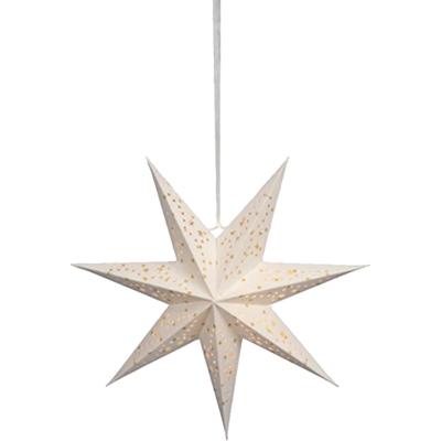 Verlichte kerstster - wit - D38 m - papier - LED - warm wit - steady light - timer - binnen