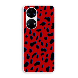 Red Leopard: Huawei P50 Transparant Hoesje