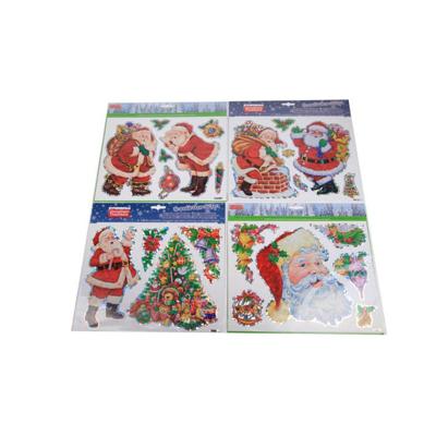 Laser sticker kerstman l30b23 cm - Glopoll trading