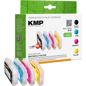 KMP Inktcartridge vervangt Brother LC-970BK, LC-970C, LC-970M, LC-970Y Compatibel Combipack Zwart, Cyaan, Magenta, Geel B13V 1060,0050