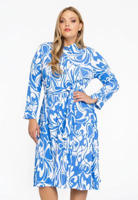 Yoek Blouse-jurk | Licht Blauw | Maat 54/56