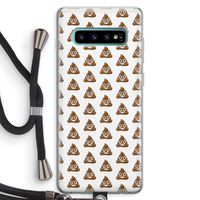 Poop emoji: Samsung Galaxy S10 Plus Transparant Hoesje met koord