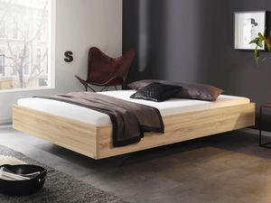 Bed IXANA 140x200 cm sonoma eik zonder hoofdeinde met matras zonder lattenbodem