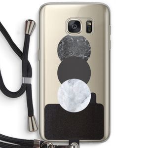 Marmeren cirkels: Samsung Galaxy S7 Transparant Hoesje met koord
