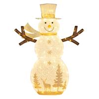 141 cm Grote LED Sneeuwman Kerstdecoratie met 100 Warmwitte LED-Lampen & Hoed & Sjaal 141 cm Grote LED Sneeuwman Kerstdecoratie met 100 Warmwitte LED-Lampen & Hoed & Sjaal