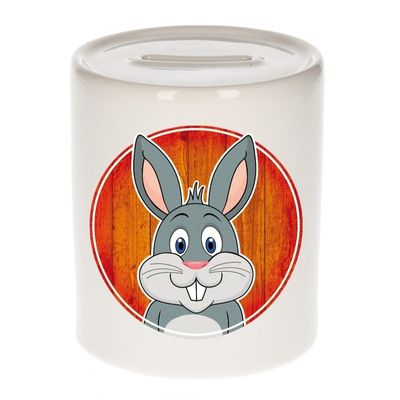 Konijn kado spaarpot voor kinderen 9 cm