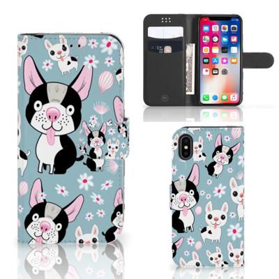 Apple iPhone X | Xs | Telefoonhoesje | Met pasjeshouder | Hondjes