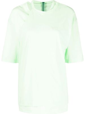 Y-3 t-shirt superposé à logo imprimé - Vert