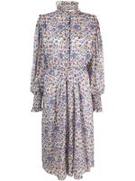 MARANT ÉTOILE robe mi-longue Galoa à fleurs - Blanc