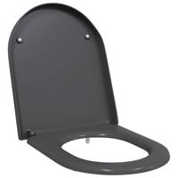 VidaXL Toiletzitting antraciet 49 x 36 x 4 cm duroplast