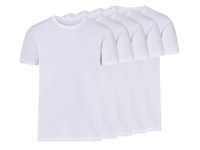 esmara Men 5 Heren T-shirts (Wit, XL)