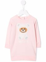 Moschino Kids robe à motif Teddy Bear brodé - Rose - thumbnail