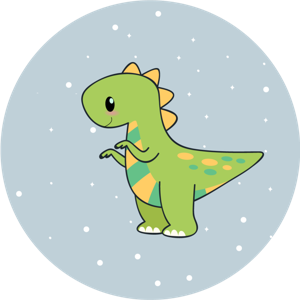 Vinyl vloerkleed dieren Anime dinosaurus