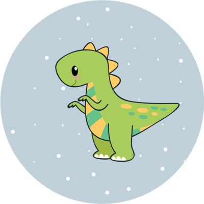 Vinyl vloerkleed dieren Anime dinosaurus