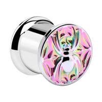 Double Flared Tunnel met Spider Design Chirurgisch staal 316L Tunnels & Plugs