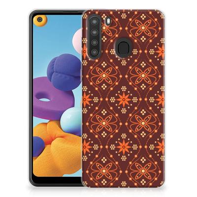 Samsung Galaxy A21 | TPU bumper | Batik Brown