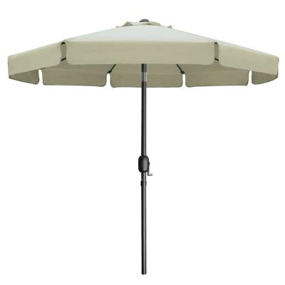 Marbueno Parasol Staal 8 Spaken D300 cm Polyester Beige Tuin, Zwembad, Terras