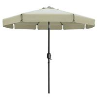 Marbueno Parasol Staal 8 Spaken D300 cm Polyester Beige Tuin, Zwembad, Terras