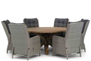 Garden Collections Kingston/Sand City 160 cm rond dining tuinset 7-delig