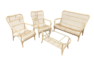 Tahiti loungeset light bamboo - Eurofleur aanbieding
