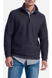 Pierre Cardin Modern Fit Half-Zip Sweater marine, Effen