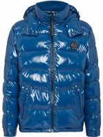 Philipp Plein veste matelassée à effet brillant - Bleu