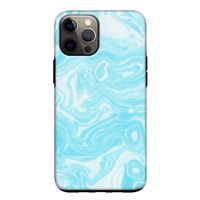 Waterverf blauw: iPhone 12 Tough Case