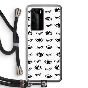 Eye pattern #2: Huawei P40 Pro Transparant Hoesje met koord