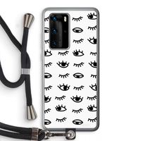 Eye pattern #2: Huawei P40 Pro Transparant Hoesje met koord