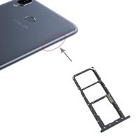 SIM-kaart lade + SIM-kaart lade + micro SD-kaart lade voor ASUS Zenfone Max m2 ZB633KL (zwart)