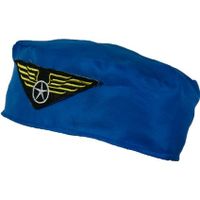 Blauw Stewardessen hoedje - thumbnail