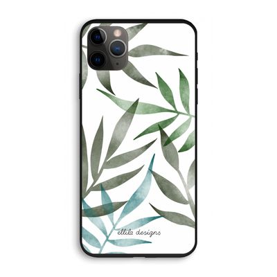 Tropical watercolor leaves: iPhone 11 Pro Biologisch afbreekbaar hoesje