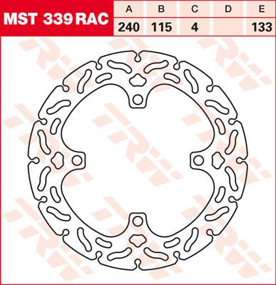 TRW Remschijf, remschijven voor de moto, MST339RAC
