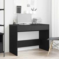 Bureau 101x50x76,5 cm spaanplaat zwart eikenkleurig