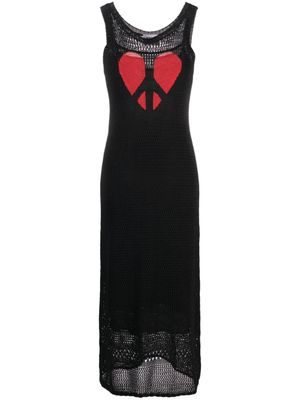 MOSCHINO JEANS robe en maille ajourée - Noir