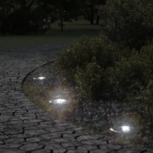 VidaXL Buitengrondverlichting rond 10,5x10,5 cm gietaluminium zwart