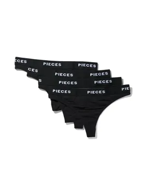 4-Pack Dames string - Klassiek - Multipack katoenen dames strings zwart