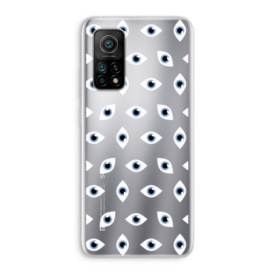 Eyes pattern: Xiaomi Mi 10T 5G Transparant Hoesje