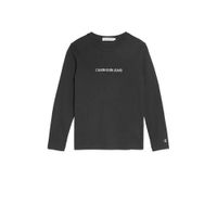 CALVIN KLEIN JEANS longsleeve van biologisch katoen zwart/wit - thumbnail