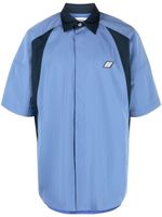 AMBUSH chemise à logo brodé - DUSTY BLUE BRILLIANT WHITE