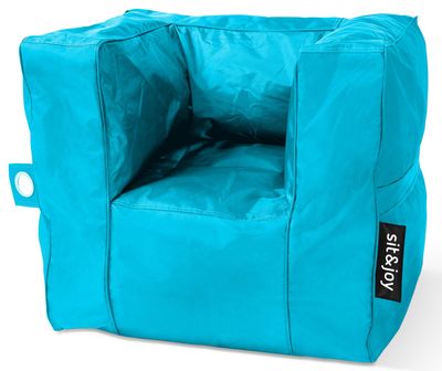 Kinder zitzak stoel Poco Aqua - Weerbestendig - Blauw - Sit&Joy