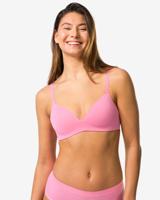 HEMA Voorgevormde bh zonder beugel micro roze (roze)