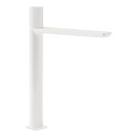 Wastafelkraan Tres Loft | Opbouw | Mengkraan | Hoog model | 1-knop | Rond | Wit mat