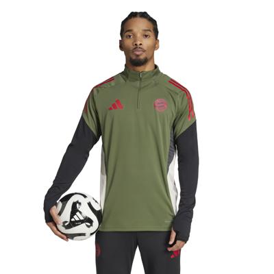 adidas Bayern München Trainingstrui 1/4-Zip Europees 2025-2026 Groen Rood Zwart