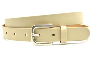 Timbelt Fashion Leren Riem 3 cm Cream