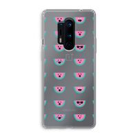 Smiley watermeloenprint: OnePlus 8 Pro Transparant Hoesje