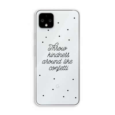 Confetti: Pixel 4 XL Transparant Hoesje