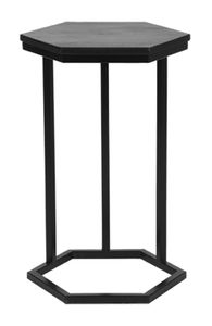 LABEL51 Bijzettafel 'Slide' Zwart Mangohout, 40cm