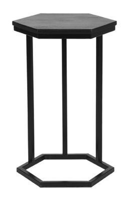 LABEL51 Bijzettafel 'Slide' Zwart Mangohout, 40cm